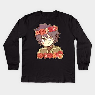 Jellal Flower Crown sticker Kids Long Sleeve T-Shirt